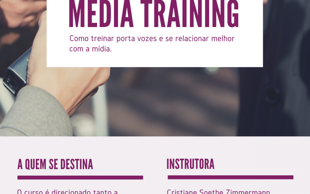 Faça nosso curso online de media training