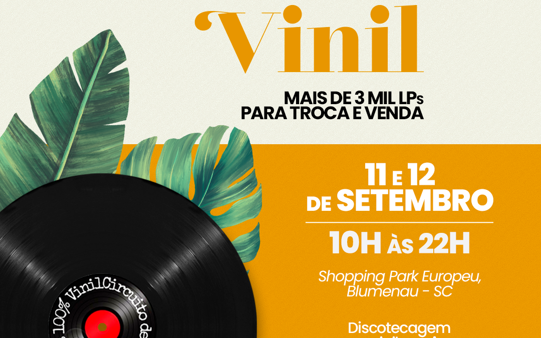 Blumenau recebe Feira de Vinil neste fim de semana